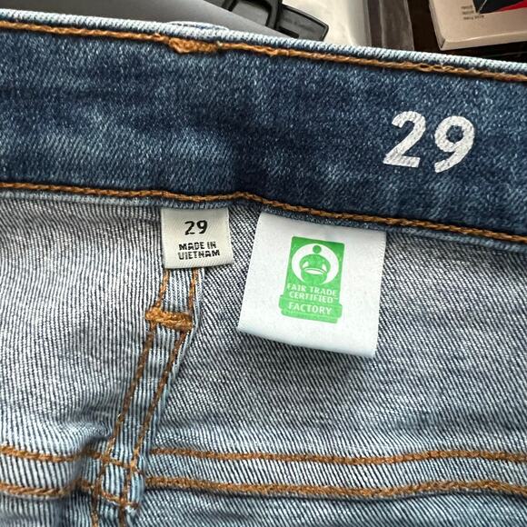 J.Crew Toothpick 9" High Rise Jeans Blue 5-Pocket Skinny Leg Sz 29 - Picture 5 of 8